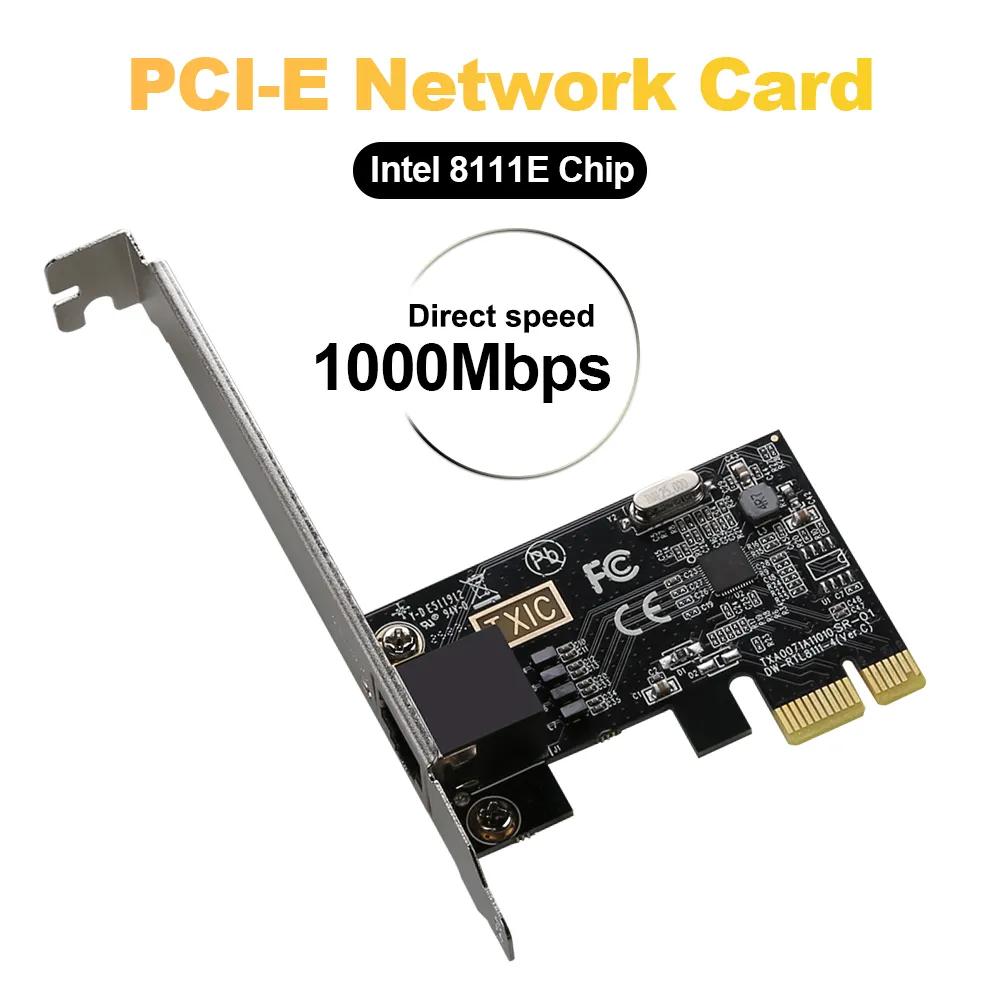 PCI ͽ  LAN ̴ ⰡƮ  PCIe, 1000Mbps PCIE-RJ45 Ʈũ ī, 10/100/1000Mbps, ũž PCIe